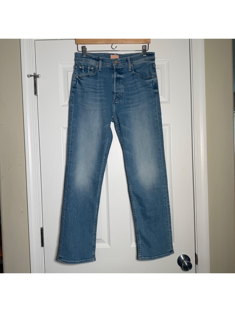 MOTHER The Tomcat Flood In Tasty Waves Color Button Down Blue Jeans - Picture 2 of 8